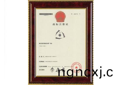商標(biao)註(zhu)冊證(zheng)